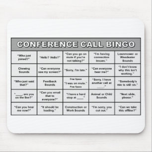 Tapis De Souris Conférence Call Bingo Mousepad