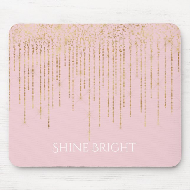 Tapis De Souris Confettis Rose Gold (Devant)