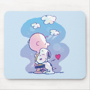 Tapis De Souris Confort et sécurité   Charlie & Snoopy Hug