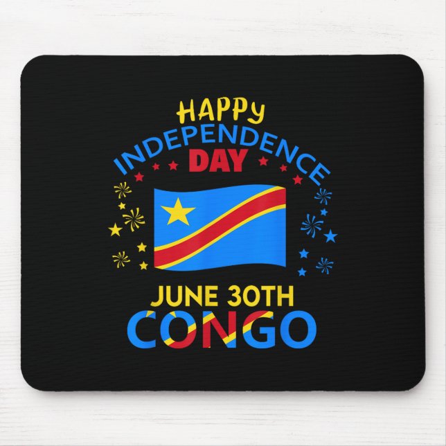 Tapis De Souris Congo 65e anniversaire de l'indépendance Fierté co (Devant)