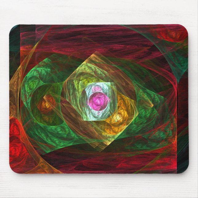 Tapis De Souris Connexions dynamiques Mousepad Art Abstrait (Devant)