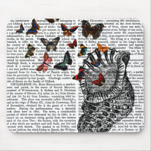 Tapis De Souris Conque Shell et papillons 2