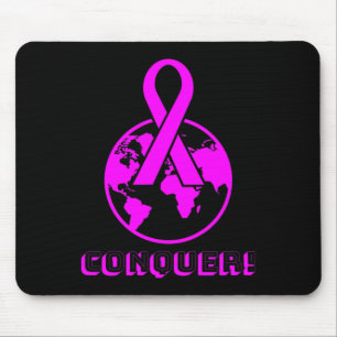 Tapis De Souris CONQUER ! le monde - combattre le cancer du sein