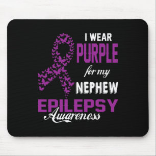 Tapis De Souris Conscience de l'épilepsie Je porte le violet pour 