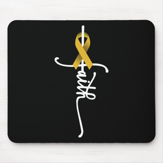 Tapis De Souris Conscience du cancer chez l'enfant Sensibilisation (Devant)