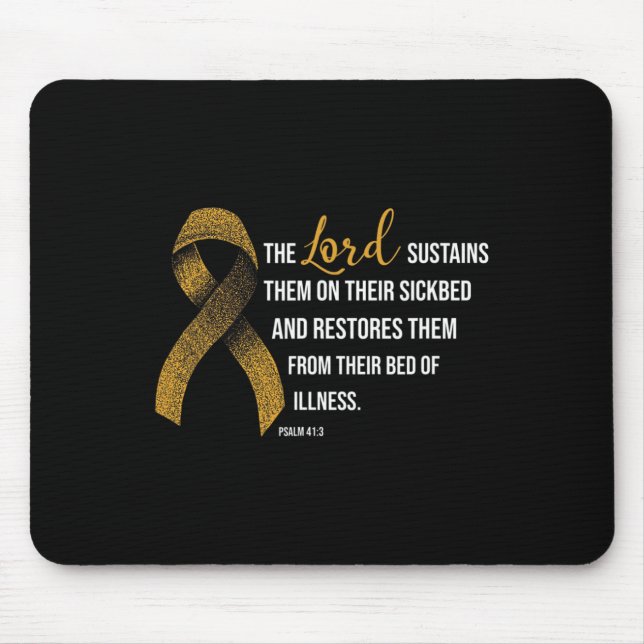 Tapis De Souris Conscience du cancer de l'enfance foi Don chrétien (Devant)