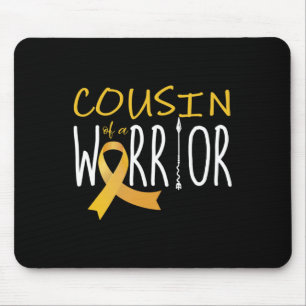 Tapis De Souris Conscience du cancer de l'enfant Cousin d'un guerr