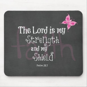 Tapis De Souris Conscience du cancer du sein Verset biblique