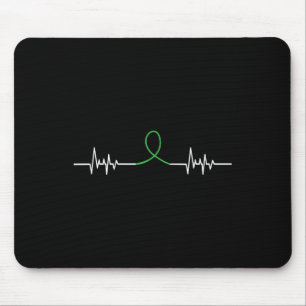 Tapis De Souris Conscience Ruban Vert - Sensibilisation à la santé