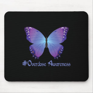 Tapis De Souris Conscientisation Papillon Violet Récupération de l