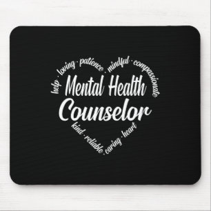 Tapis De Souris Conseiller en santé Langue du coeur Cloud