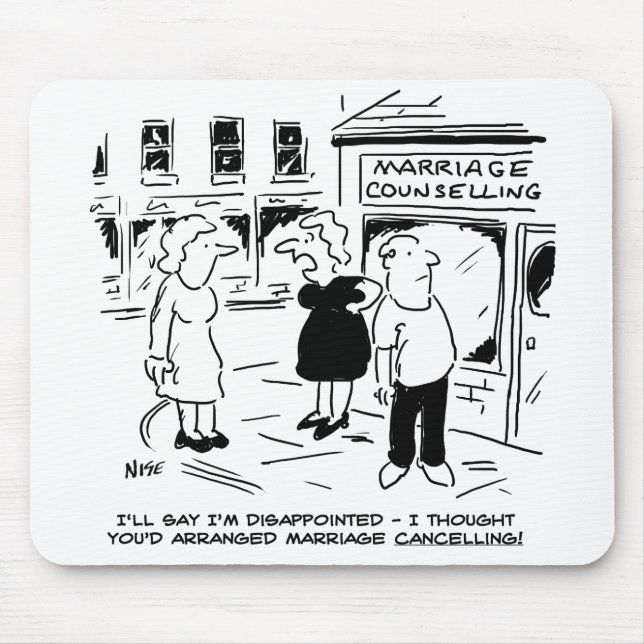 Tapis De Souris Conseils sur le mariage, pas annuler (Devant)