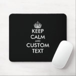 Tapis De Souris Conserver le calme et porter le cadeau de la souri<br><div class="desc">Personnellement, gardez le calme et gardez le cadeau de la souris. Faites votre propre parodie amusante pour vos amis, votre famille, votre collègue, votre patron, votre employé, votre collègue, votre professeur, vos enfants, etc. Des idées-cadeaux humoristiques pour lui ou elle. Couleur noire ou personnalisée. modèle de typographie moderne avec silhouette...</div>