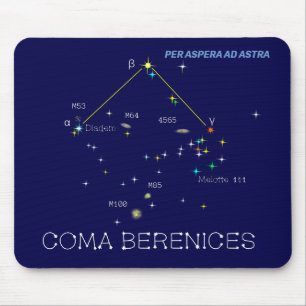 Tapis De Souris Constellation Coma Berenices de l'hémisphère Nord
