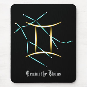 Tapis de souris constellation du zodiaque Gémeaux