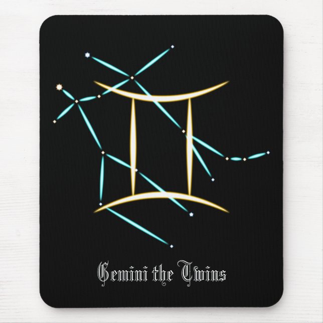 Tapis de souris constellation du zodiaque Gémeaux (Devant)