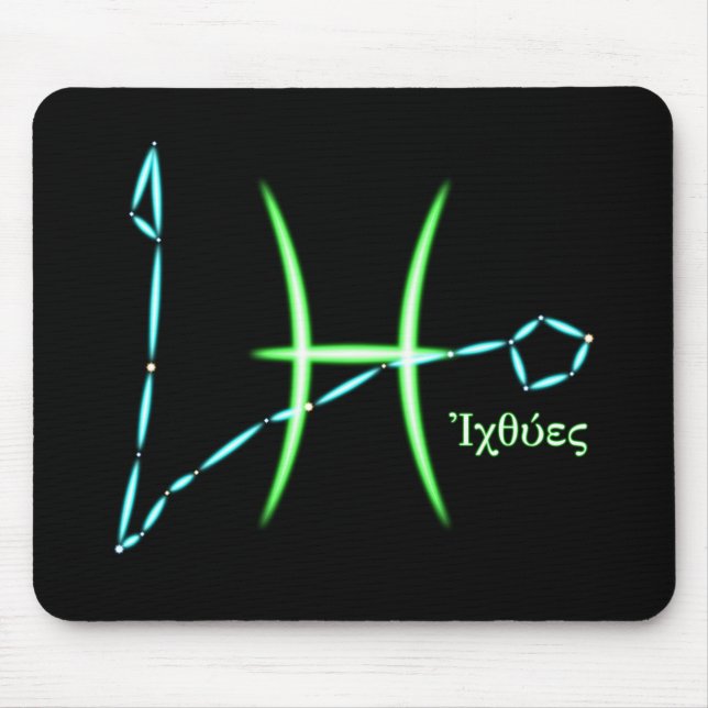 Tapis de Souris Constellation du Zodiaque Poissons (Devant)