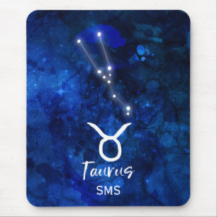 Tapis De Souris Constellation du zodiaque Taureau Monogramme Galax