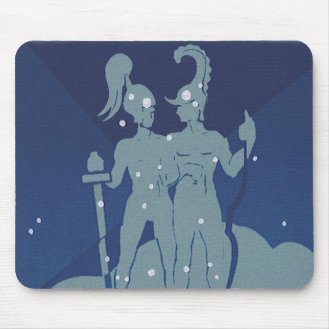 Tapis De Souris Constellation jumeaux Gémeaux Zodiaque Astrologie  (Devant)