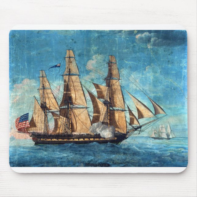 Tapis De Souris Constitution américaine 1804 Vieux Ironsides (Devant)