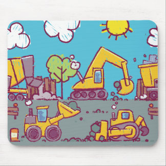Tapis De Souris Construction à thème Mousepad pour enfants