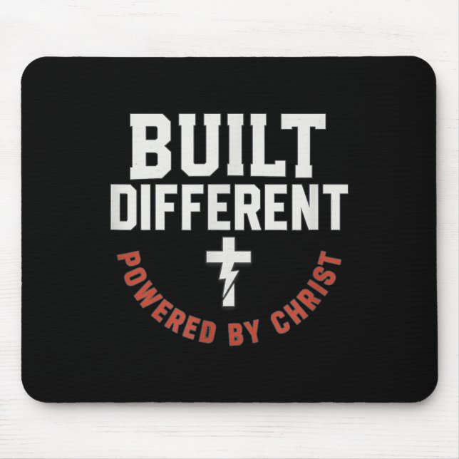 Tapis De Souris Construit Différemment Alimenté Par Le Christ Chré (Devant)