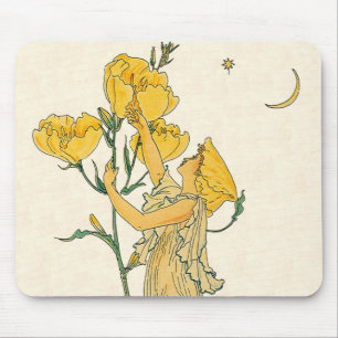 Tapis De Souris Conte de fées vintage, Primevère, Walter Crane