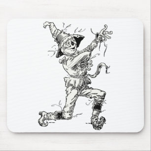 Tapis De Souris Contes de fées vintage de l'Epouvantail du Magicie