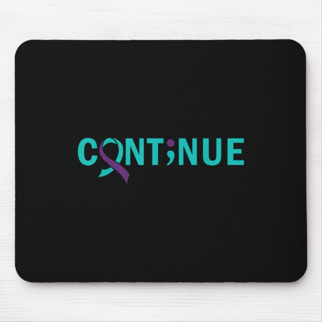 Tapis De Souris Continuez la sensibilisation à la prévention du su (Devant)