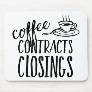 Tapis De Souris Contrats de café Fermetures Agent immobilier