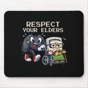 Tapis De Souris Contrôle de jeu rétro drôle pour respecter vos aîn
