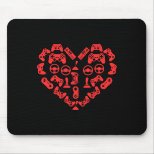 Tapis De Souris Contrôleur Coeur Valentines Jour Cool Jeu Jeu