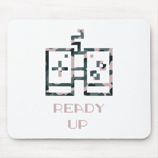 Tapis De Souris Contrôleur de jeu Camouflage rose prêt Gamer (Devant)