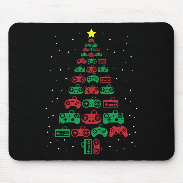 Tapis De Souris Contrôleur de jeu Noël Arbre de jeu Cool de la par (Devant)