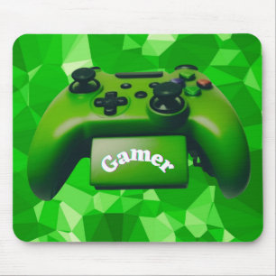 Tapis De Souris Contrôleur de jeu vert AI Art Design Mousepad