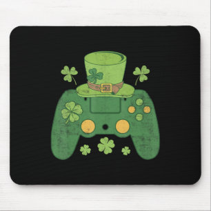 Tapis De Souris Contrôleur de jeu vidéo Irish Gamer Boys Happy St 