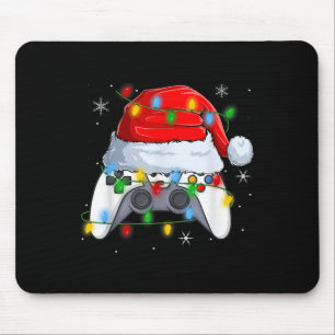 Tapis De Souris Contrôleur de jeu vidéo Lumières de Noël Gamer Boy