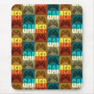 TAPIS DE SOURIS CONTRÔLEUR DE JEU VIDÉO VINTAGE GAMER