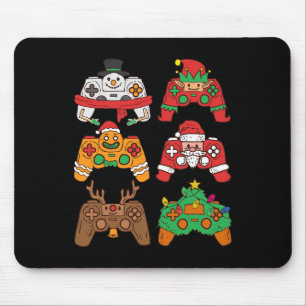 Tapis De Souris Contrôleurs de jeu de cerfs de Noël Père Noël Garç