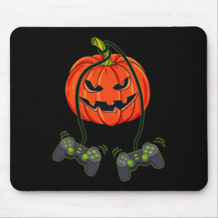 Tapis De Souris Contrôleurs Jack-o'-lantern Video Gamer Halloween