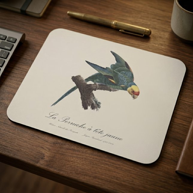 Tapis De Souris Conure de Caroline, Conuropsis carolinensis (Carolina parakeet, Conuropsis carolinensis. Mouse Pad)