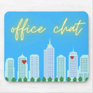 Tapis De Souris Conversation de bureau Cityscape Blue Sky Mousepad