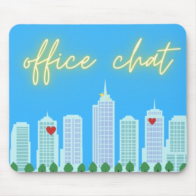 Tapis De Souris Conversation de bureau Cityscape Blue Sky Mousepad (Devant)