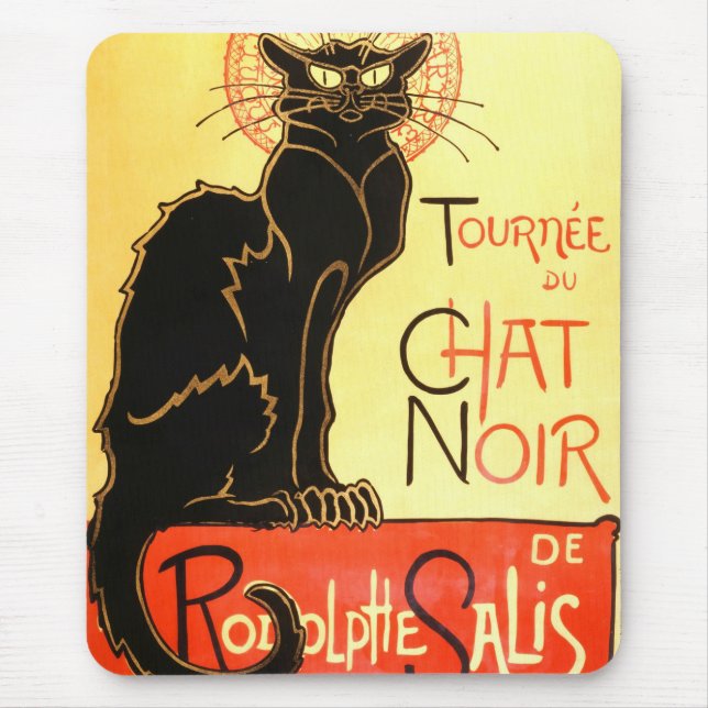 Tapis De Souris Conversation de le noir, panneau-réclame original (Devant)