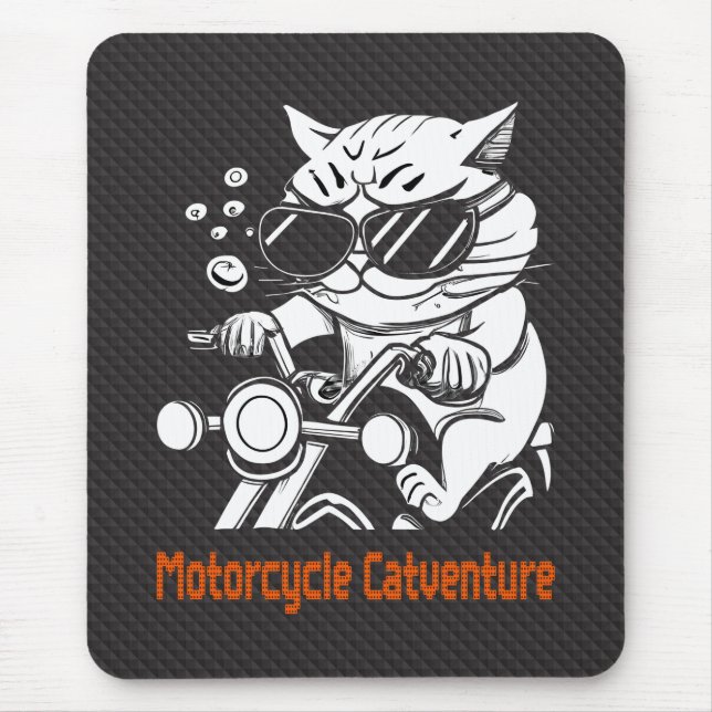 Tapis De Souris Conversation motard - Motorcycle Catventure (Devant)
