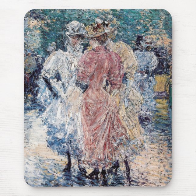 Tapis De Souris "Conversation sur l'avenue" de Hassam - Mousepad (Devant)