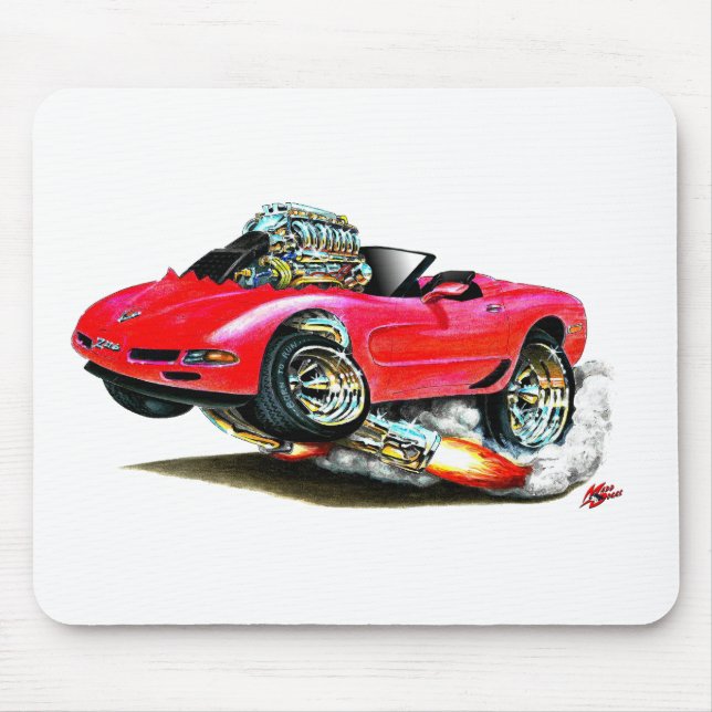 Tapis De Souris Convertible 1998-2004 rouge de Corvette (Devant)