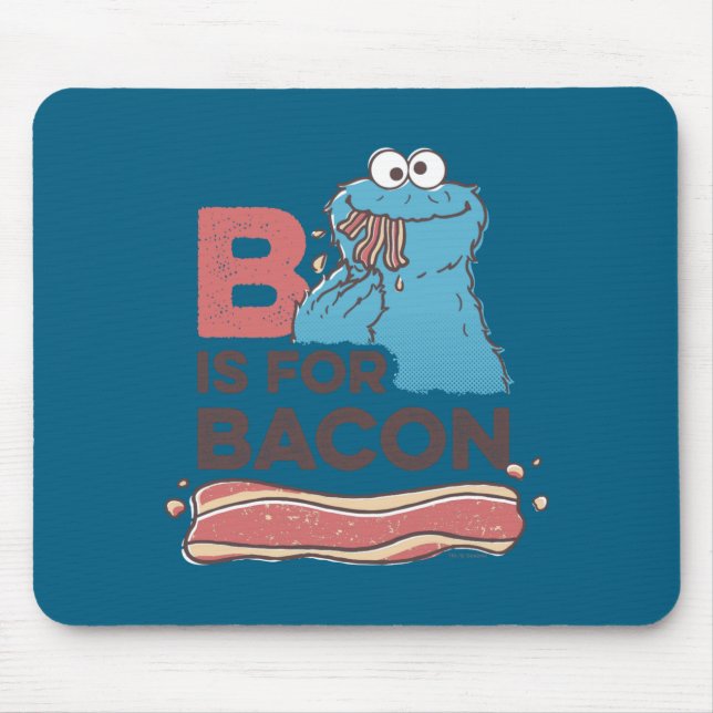 Tapis De Souris Cookie Monster B Is For Bacon  (Devant)