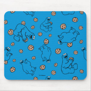 Tapis De Souris Cookie Monster et Cookies Motif bleu