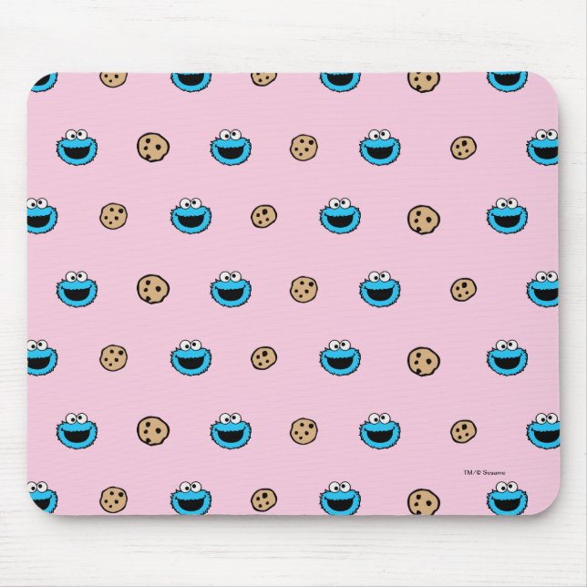 Tapis De Souris Cookie Monster et motif rose Cookies (Devant)
